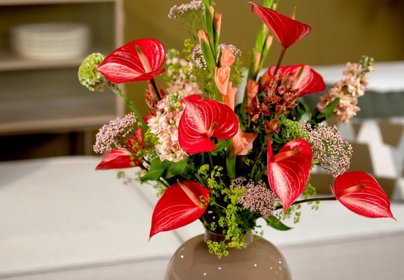 دسته گل آنتوریوم