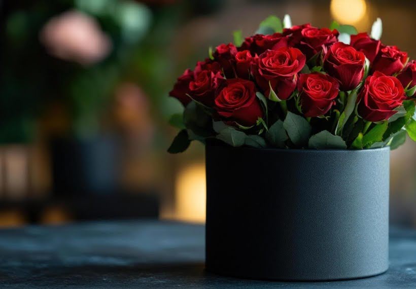 باکس گل رز قرمز