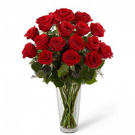 خريد گلدان گل رز قرمز