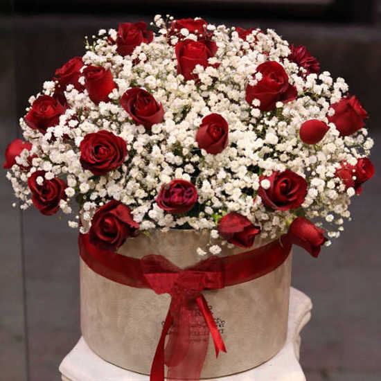 خرید آنلاین باکس گل رز قرمز مهسا