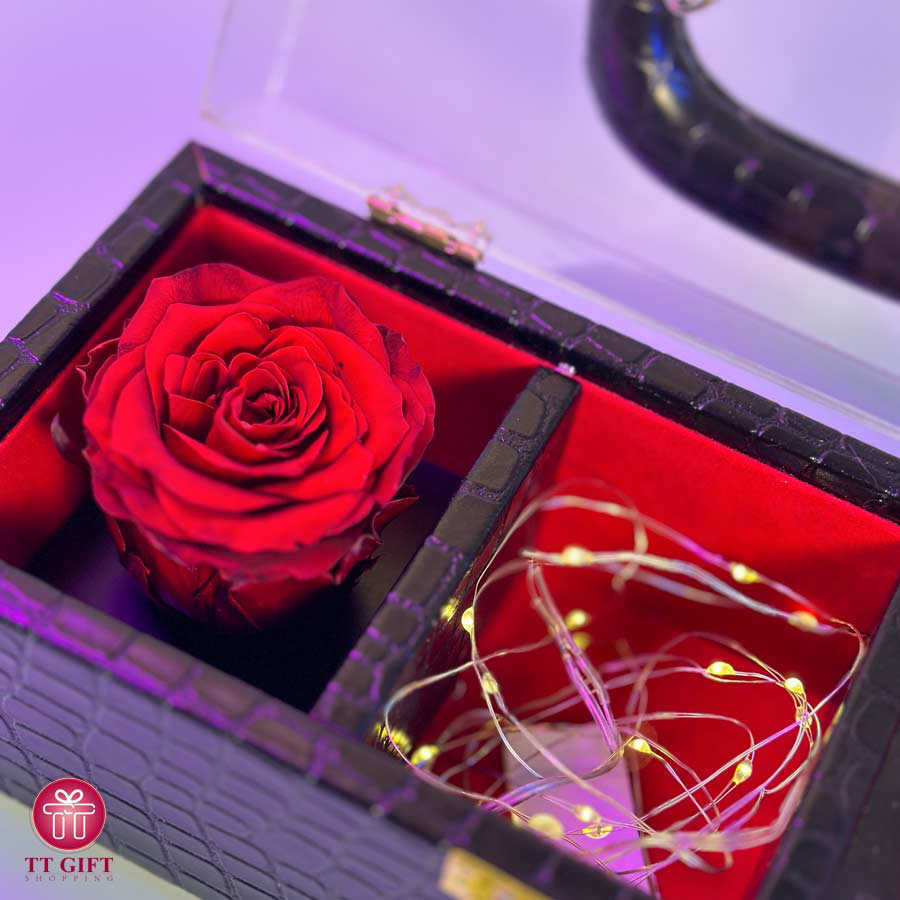 Online purchase of musical red eternal roses