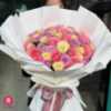دسته گل رز رنگارنگ کلارا برای تولد