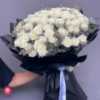 تصویر  دسته گل رز سفید فاخته برای ترحیم