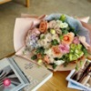 دسته گل رز و ادریسی(هورتانسیا) لاکچری وصال