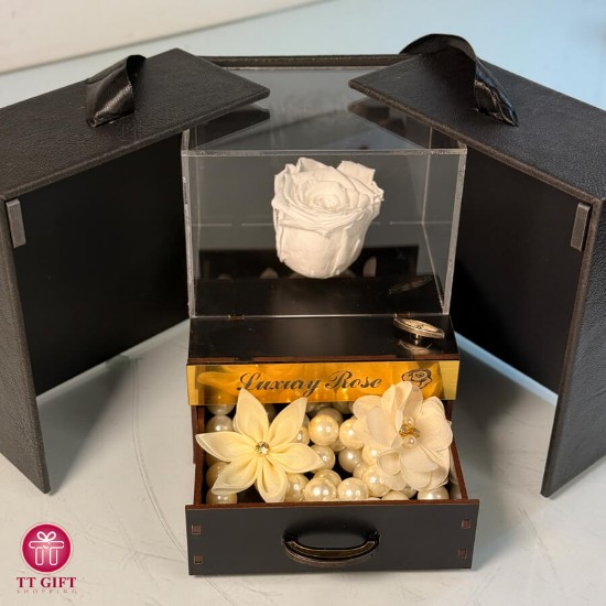 گل رز جاودان سفید موزیکال جلوبازشو