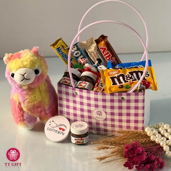 پکیج شکلات و عروسک لاما