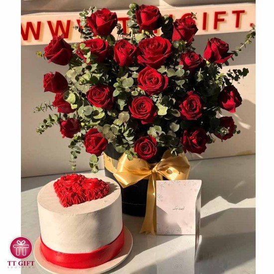 ارسال آنلاین پکیج گل و کیک