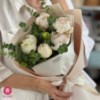 Picture of Tiara Economic White Peony Flower Bouquet for Birthday