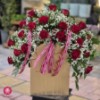 باکس گل رز قرمز و ژیپسوفیلا بهگل