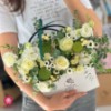 Picture of Ghazal Economic White and Green Chrysanthemum Flower Box
