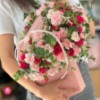 تصویر  باکس گل میخک و رز مینیاتوری صورتی سانیا