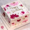 تصویر  پکیج کیک و باکس گل شرمیلا