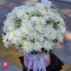 تصویر  باکس گل داوودی سفید ارزان بیدار برای تولد